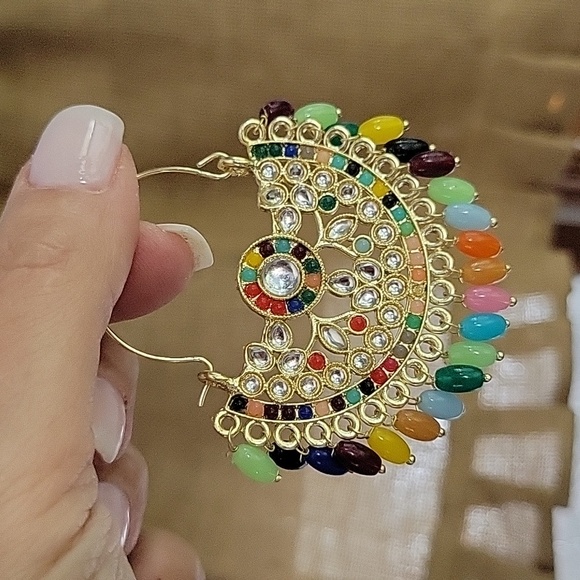 🔥LAST PAIR🔥 Beaded Festival Embellished Earrings - Picture 6 of 6